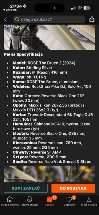 Reverse BlackOne 2 szt , piasty jak nowe