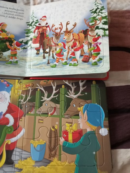 Zestaw książek święta Mikołaj 2 z puzzlami