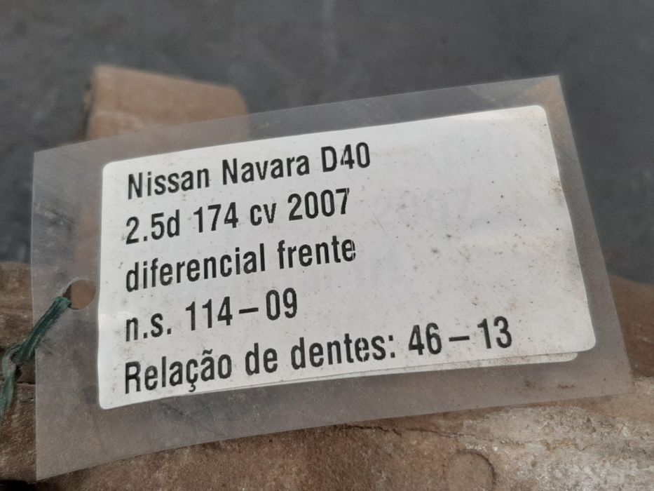 Diferencial frente NISSAN NP300 Navara Pick Up (D40)