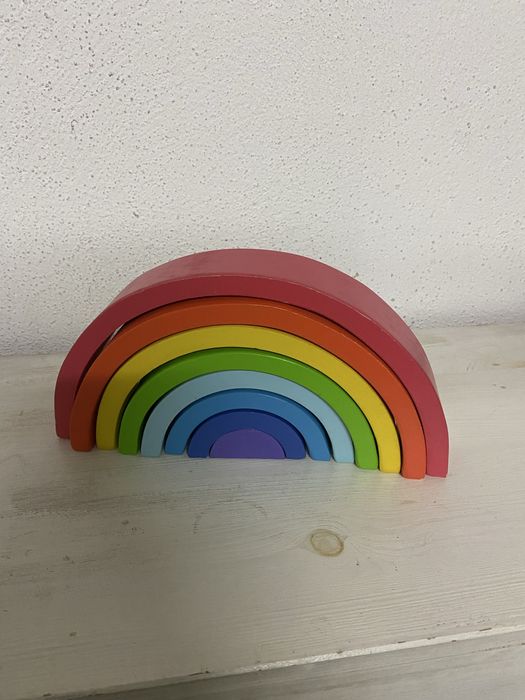 arcoiris regnbue Lidl brinquedo de madeira para crianças