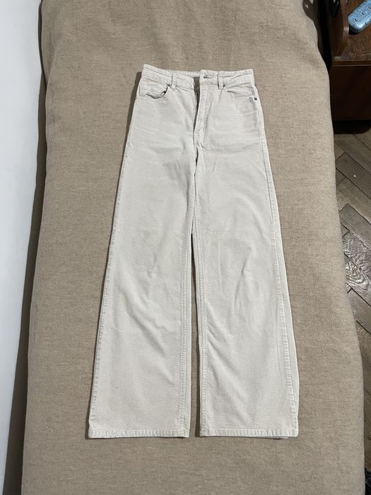 Білі вельветові штани