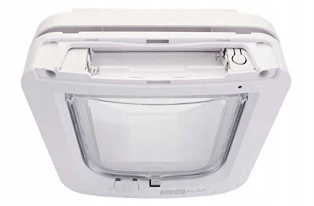 Drzwiczki wahadłowe dla kota psa SureFlap 21 x 21 cm białe odczyt chip