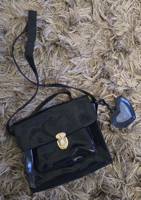 H&M Skóra lakierowana przepiękna torebka