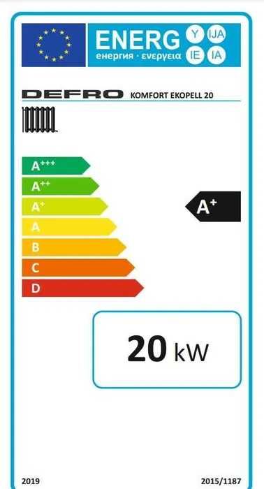 Kocioł, piec na pelet DEFRO Komfort Ekopell z Ecodesign 20kw