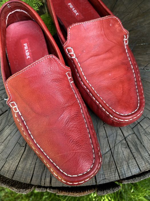 Шкіряні туфлі мокасини лофери Prada 40 - 41