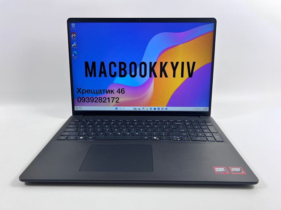 Cенсорний Dеll 16 DC16255 R7 250 32GB RАM 2TB SSD Магазин Гарантія
