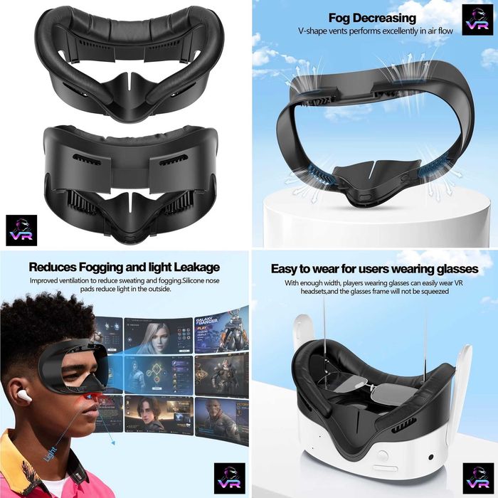 ‼️Meta Quest 3S лицьова накладка з вентиляцією | маска Oculus