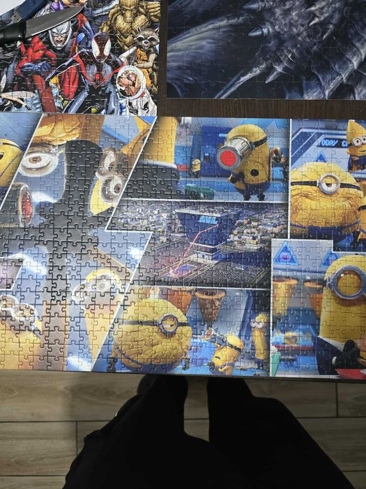 3 Puzzle: minionki, bohaterowie, 3D ze smokiem