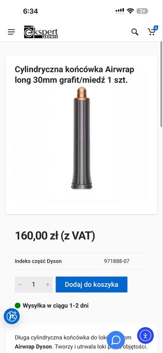 nowe koncowki dyson airwrap 2x