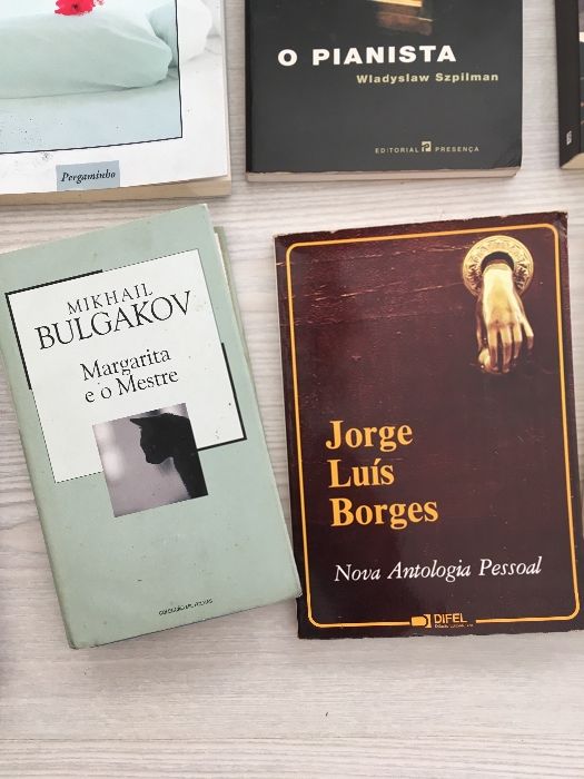 Livros variados: P. Coelho, Dan Brown, M. Flores, Karen Blixen, etc
