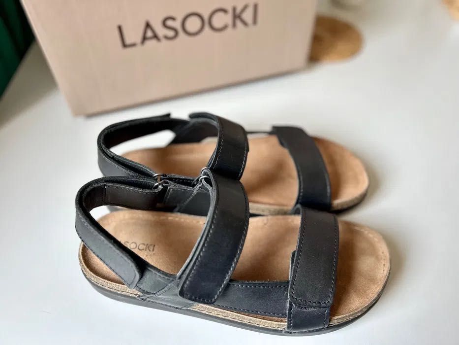 Lasocki sandały skórzane (jak nowe) (43)