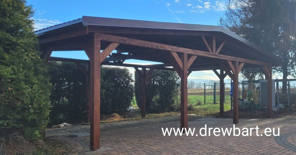 Wiata na 3 samochody solidna szybkie terminy