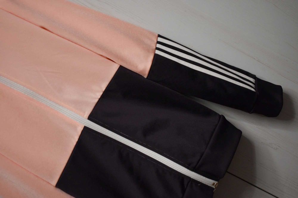 Bluza 164 170 zasuwana Adidas rozpinana śliski materiał sportowa