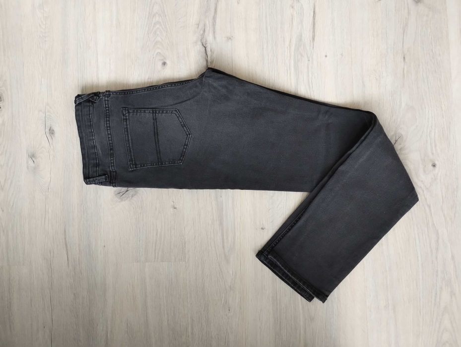 Męskie spodnie jeansy super skinny czarne W32 L32