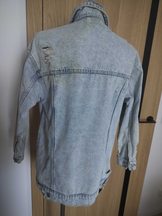 Sinsay Kurtka męska 34 katana bawełna dziury miękki jeans L