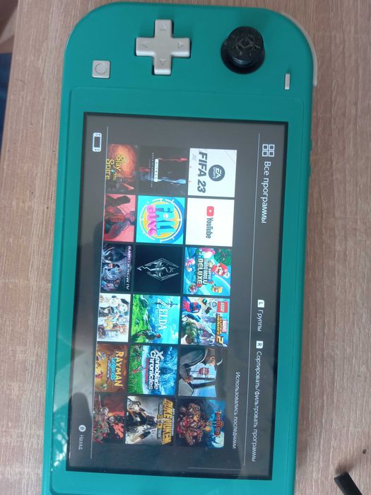 Нинтендо свич лайт + аксесуари + картридж 23 фіфа + акаунт 20+ игор