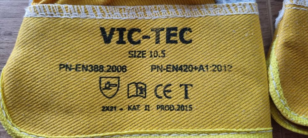 Rękawice ochronne wzmacniane skórą  VIC-TEC  2 pary