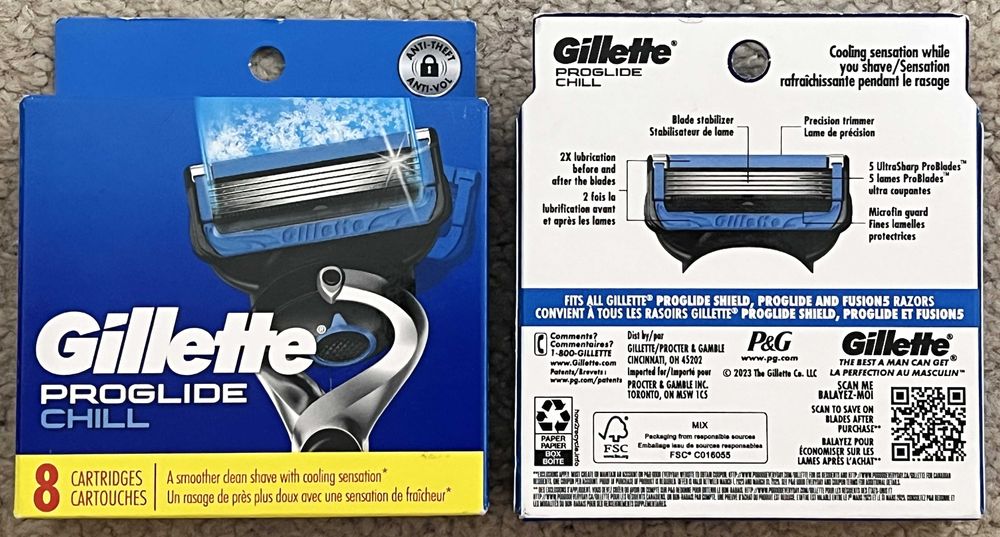 Оригинал 100% из США Gillette Proglide Fusion 4шт