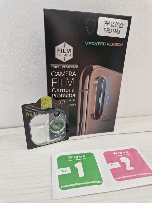 Hartowane szkło na aparat (LENS) do Iphone 15 Pro/15 Pro Max (wyspa)