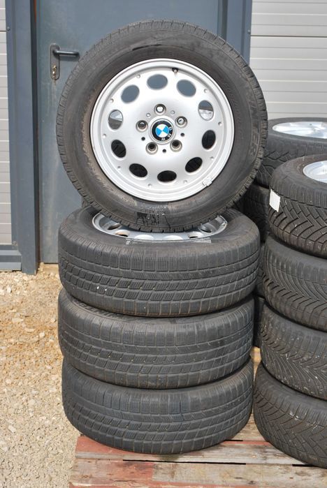 Koła 205/60 R15 5x120 Oryginalne Alufelgi + opony zimowe BMW 7J ET47