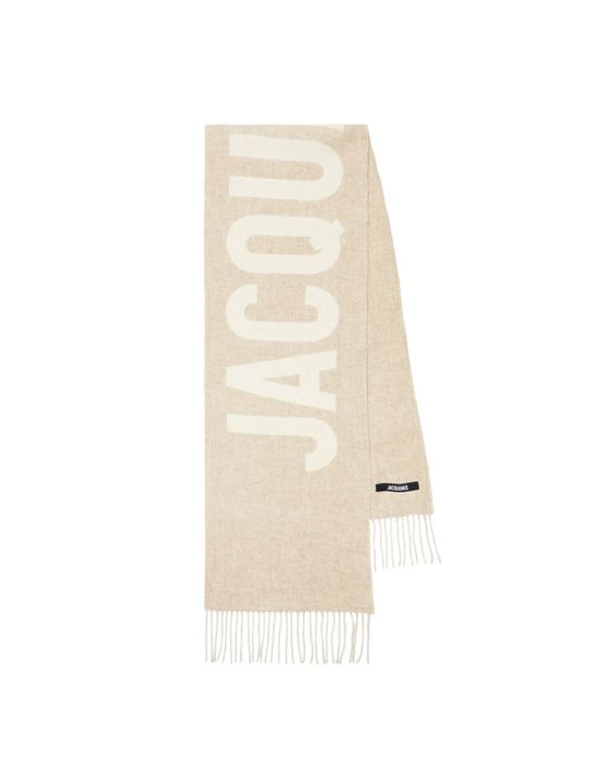 Оригінал! Шарф Jacquemus Logo, нюанс