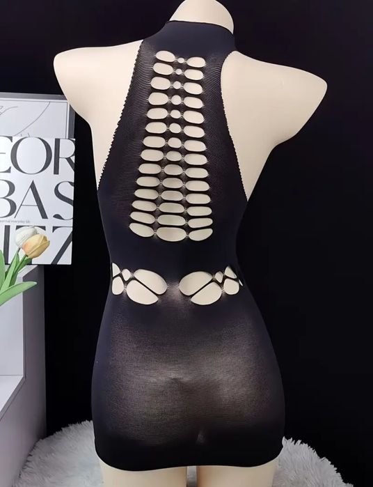 Sukienka siatka bodystocking uni