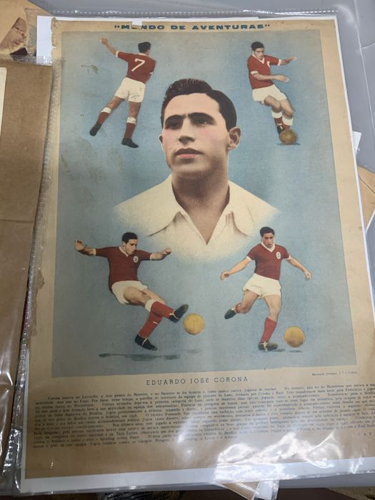 Separatas Mundo de Aventuras Futebol anos 50