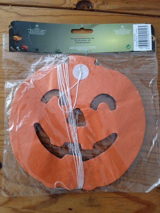 Decoração Halloween cupcake, vela luz led, grinalda