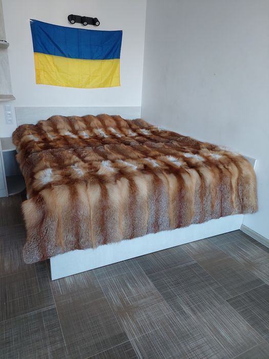 Аксессуар из натурального меха плед одеяло покрывало