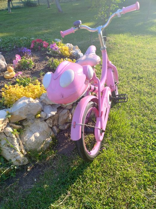 Rowerek dziecięcy  koła 14 rower dla dziewczynki z kuferkiem