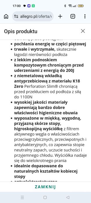 Buty robocze sztolkapy z podnoskiem