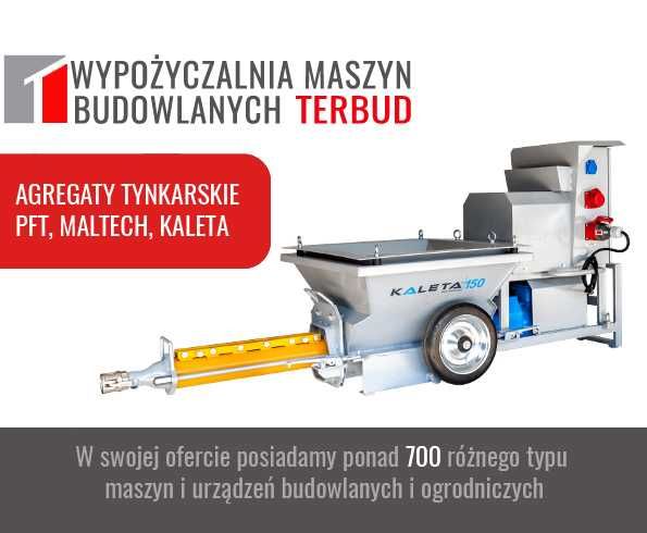 Agregat tynkarski. MALTECH, KALETA, PFT. Silomat, zacieraczka, i inne