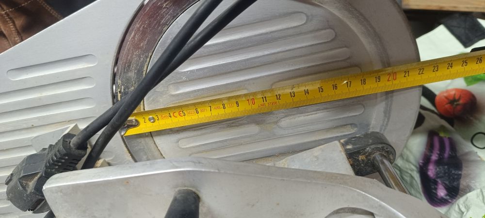 Fiambreira elétrica de bancada, disco corte  220