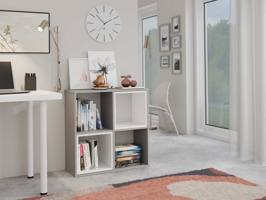 REGAŁ Komorowy MALAX 2x2 Szafka Półki GLINA lub KASZMIR