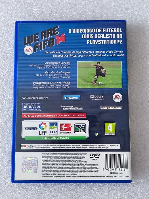 Fifa 14 PS2 Edição Legacy Playstation 2 Edition Versão Portuguesa