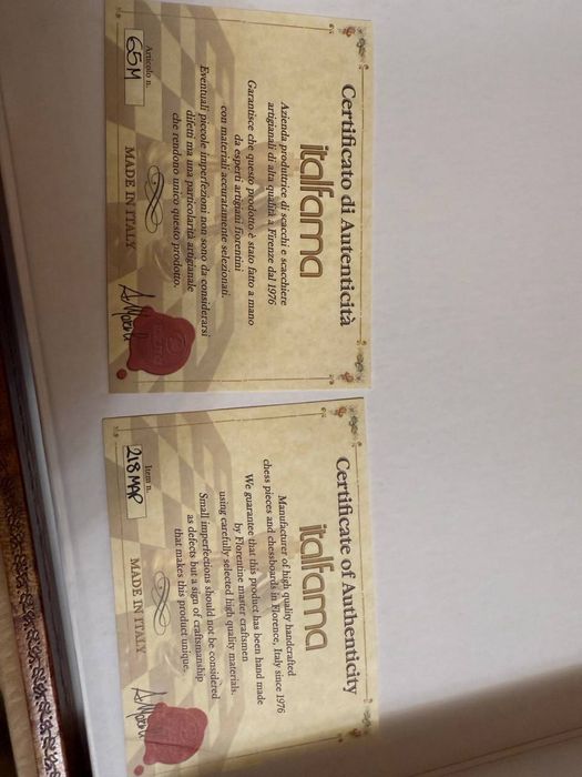 Шахмати Італія, оригінал на 5+