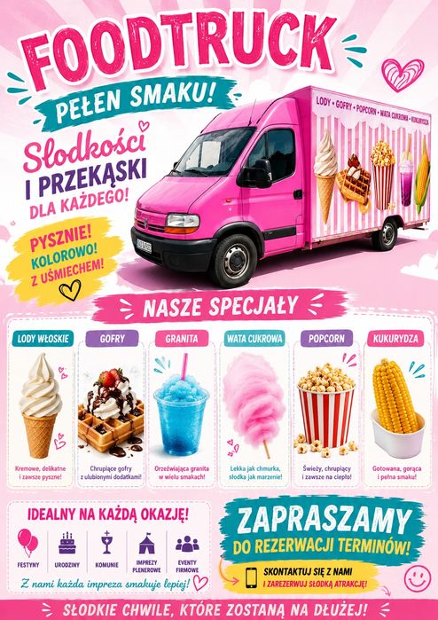 wata cukrowa lody popcorn granita obsługa festynu