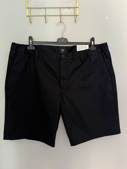 Czarne spodenki chinosy regular fit H&M XXL