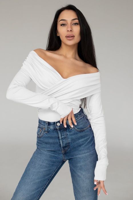 Нове святкове боді біле хс-с