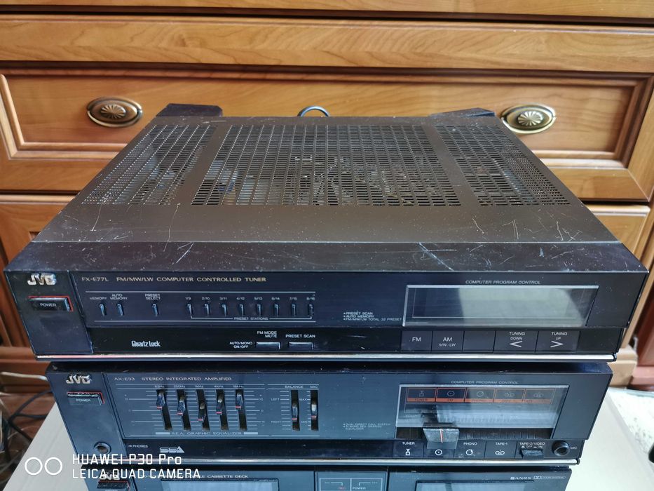 Wieża Wzmacniacz Stereo JVC AX-E33 Tuner FX-E77L Deck TD-W33
