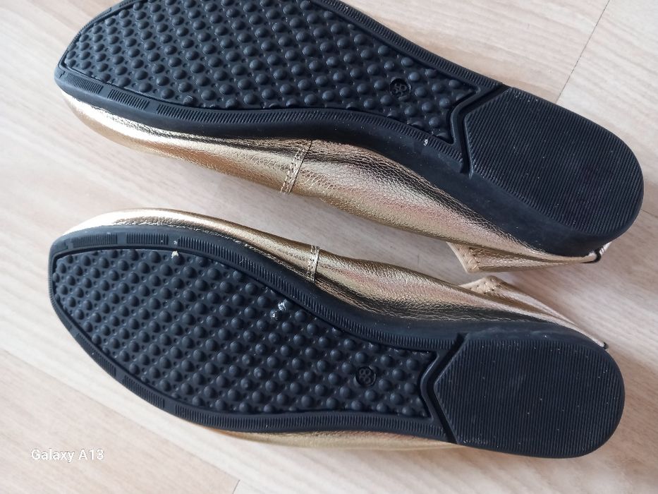 Versace meduza Złote baleriny damskie 38 skóra
