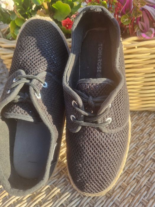 Trampki cenkinowe R37 TOM & ROSE tenisówki sneakersy espadryle