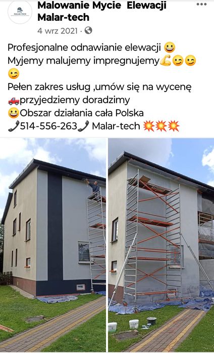 Malowanie i mycie elewacji impregnacja ,papowanie dachów