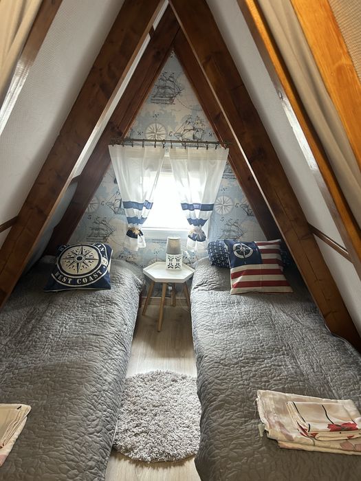 Domek nad jeziorem Symsar -Warmia i Mazury prywatny pomost łódka kajak