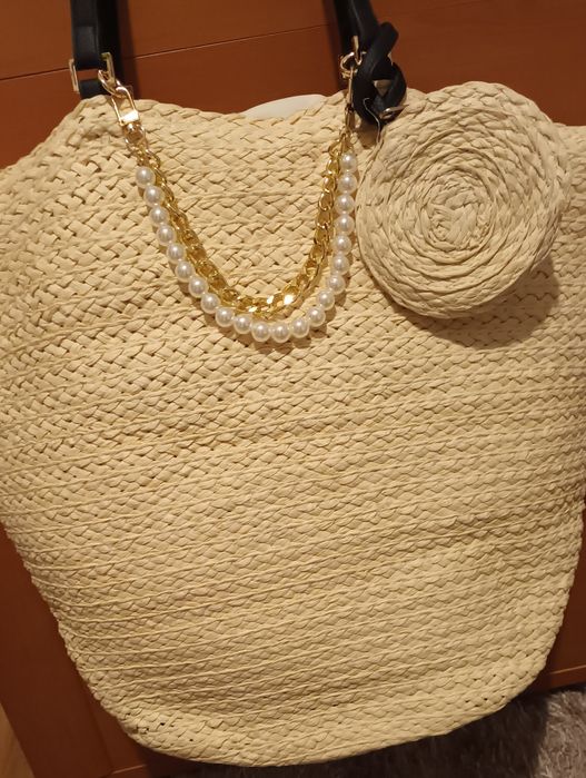 Torba, torebka,  koszyk pleciony Boho