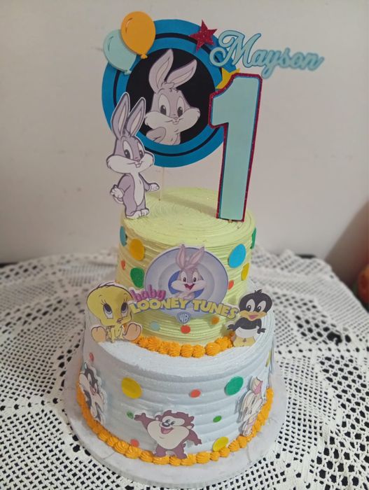 Topper de bolo com nome e idade (apenas com corte)