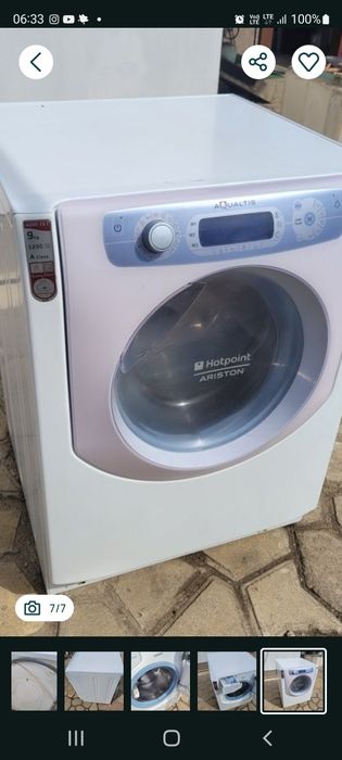 Стиральная машинка ariston aqualtis 9 кг