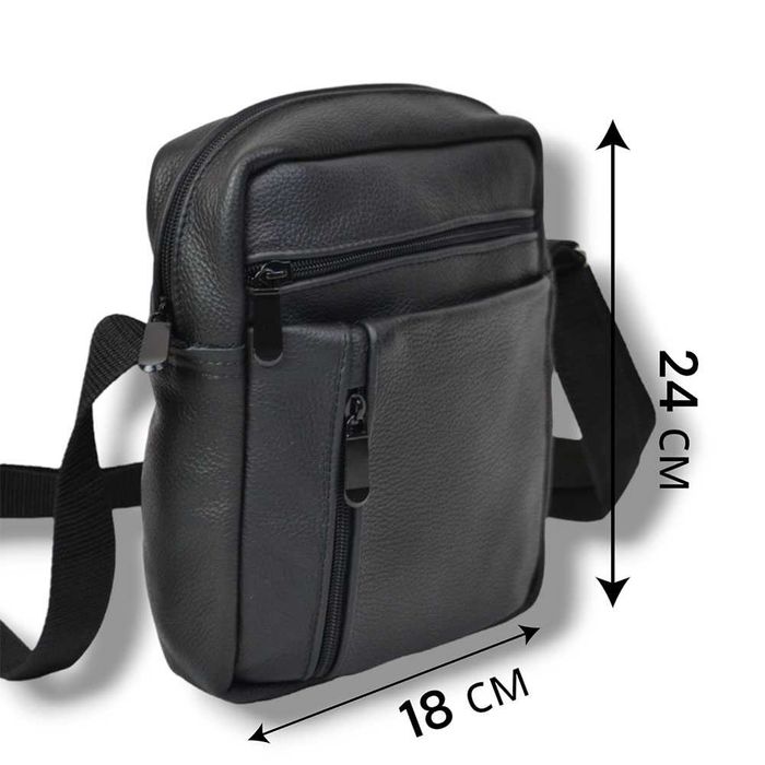 Качественная мужска сумка-мессенджер из натуральной кожи.