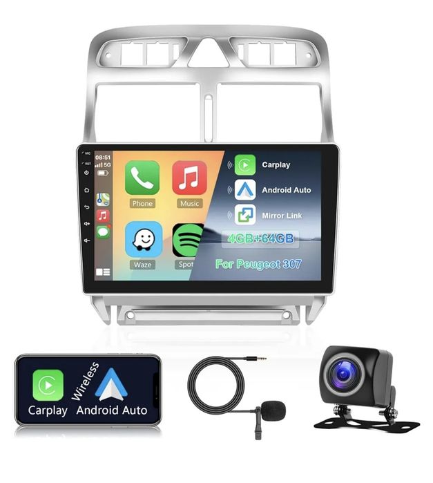 Nowe w pudełku 
Hodozzy 8 Core Radio samochodowe 4GB+64GB dla Peugeot 307 307CC 307SW 2002-2013 Android