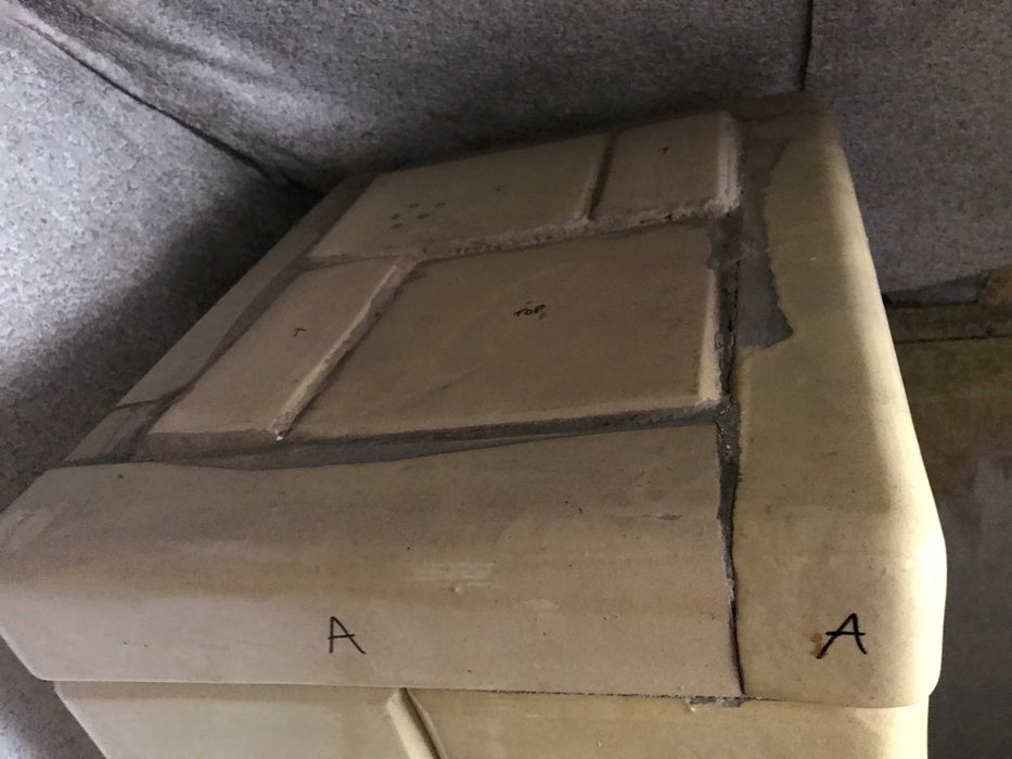 Kafle z rozebranego pieca kaflowego - kafle piecowe